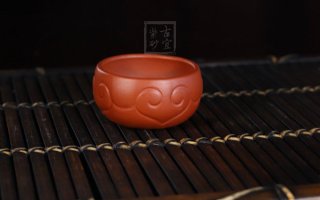 《如意紋口杯》宜興紫砂壺全手工泡茶壺大師大紅袍 《如意紋口杯》宜興紫砂壺全手工泡茶壺大師大紅袍