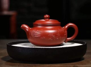 《泥繪仿古》宜興紫砂壺工藝美術師手工大紅袍仿古茶壺具 《泥繪仿古》宜興紫砂壺工藝美術師手工大紅袍仿古茶壺具