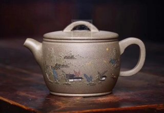《泥繪漢瓦》宜興紫砂壺工藝美術師手工青段泡茶壺茶具漢瓦 《泥繪漢瓦》宜興紫砂壺工藝美術師手工青段泡茶壺茶具漢瓦