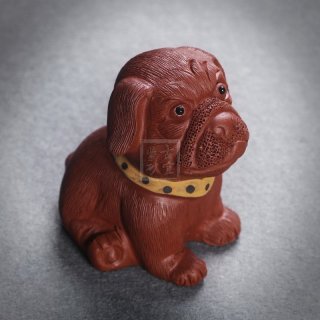 《沙皮狗-旺財小狗》宜興紫砂壺全手工茶具純泡茶壺清水泥 《沙皮狗-旺財小狗》宜興紫砂壺全手工茶具純泡茶壺清水泥